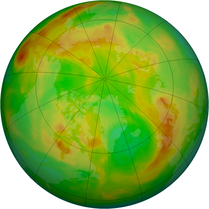 Arctic ozone map for 01 June 1989